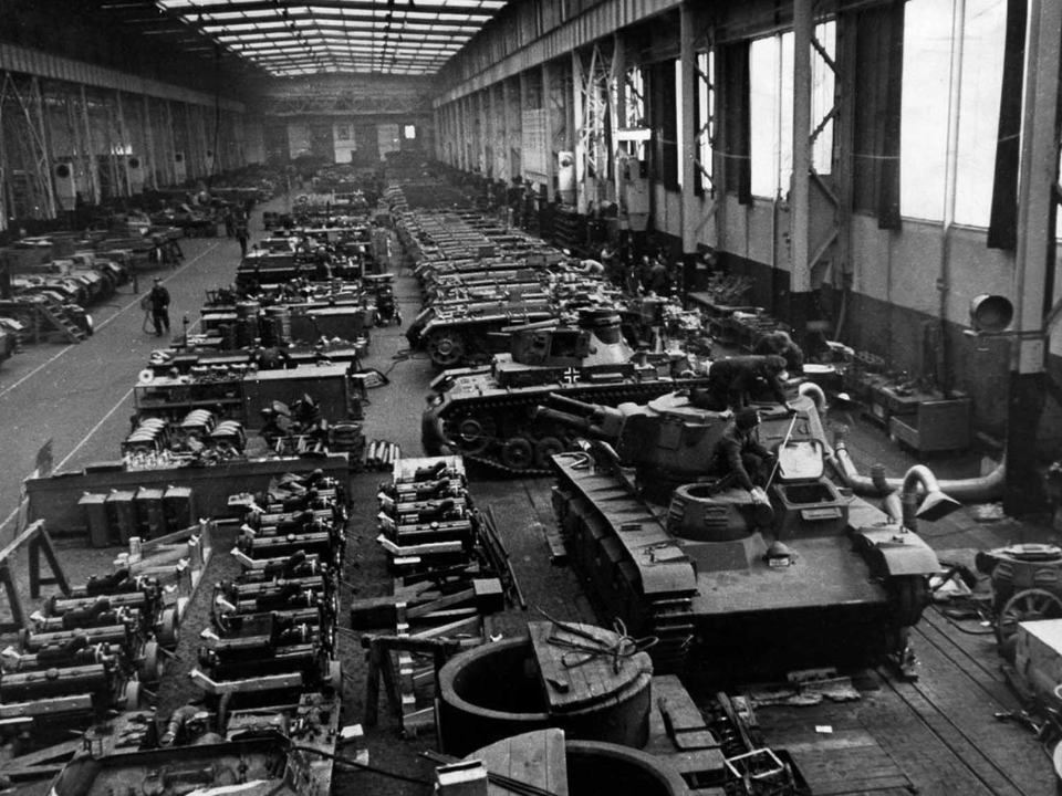 German tank factory during World War II, 1940