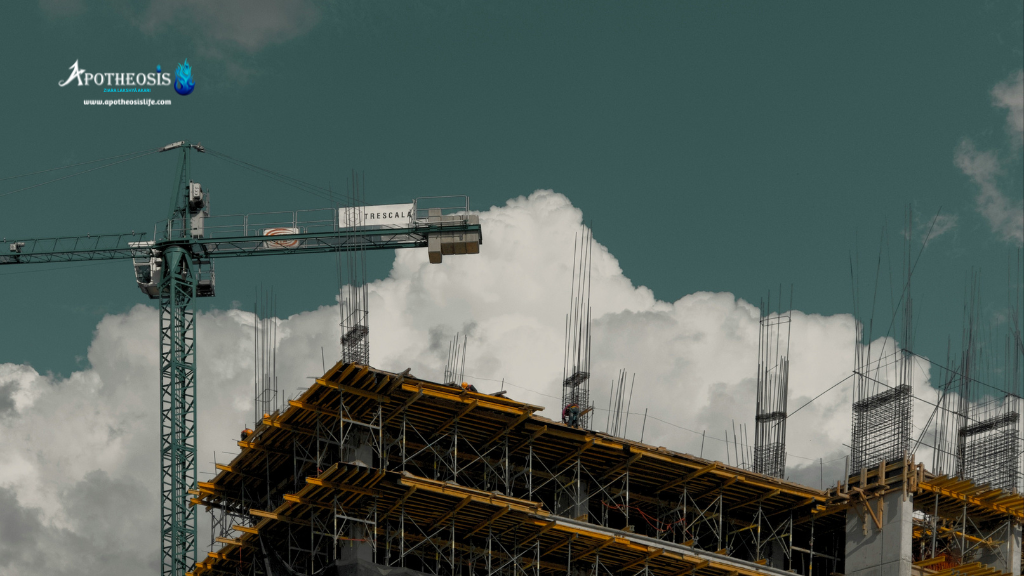 Construction site showing expanding urban infrastructure shaped by Climate-Driven Migration.